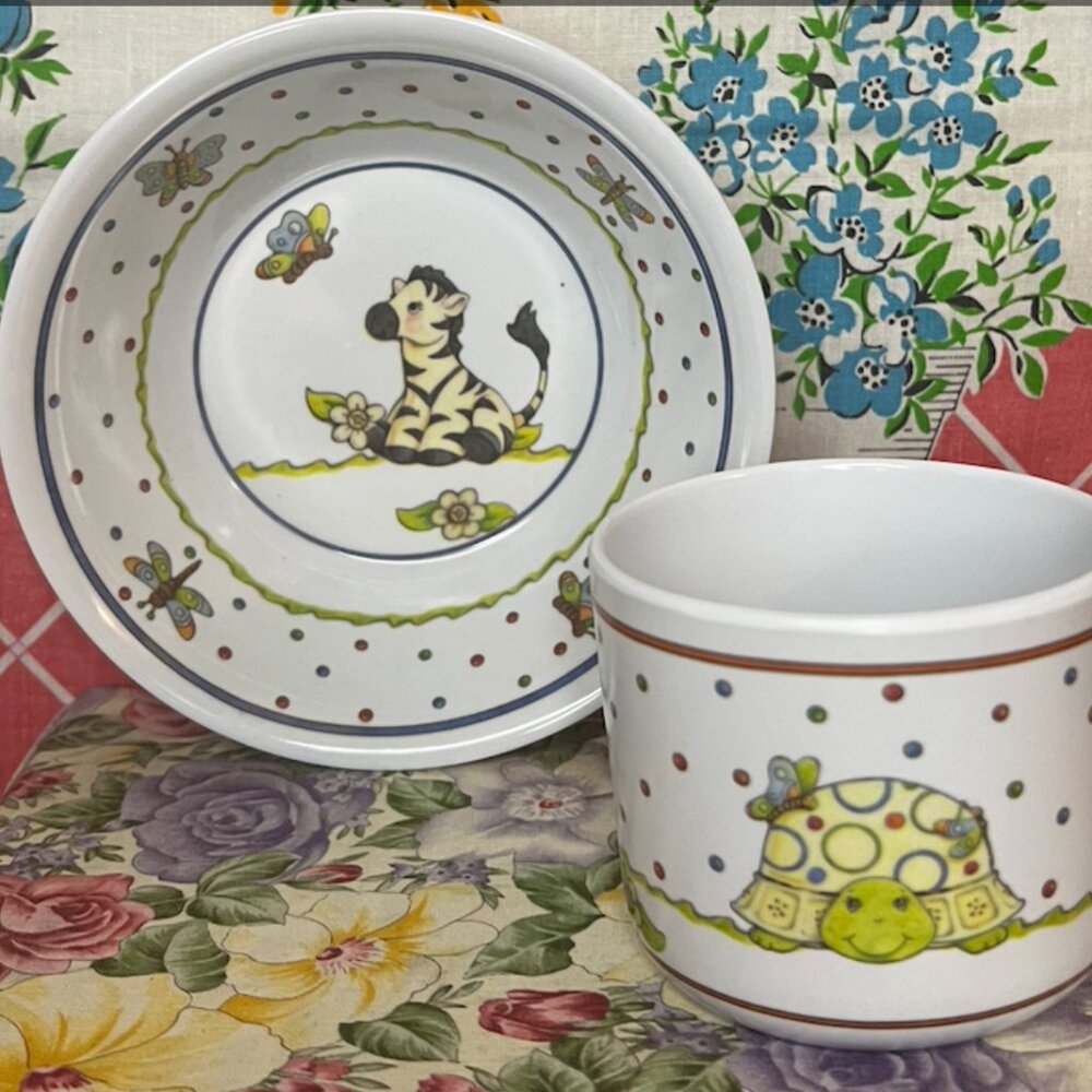 Lenox Children's Dish Set Cup & Bowl Vintage